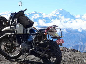 nepal haut mustang moto